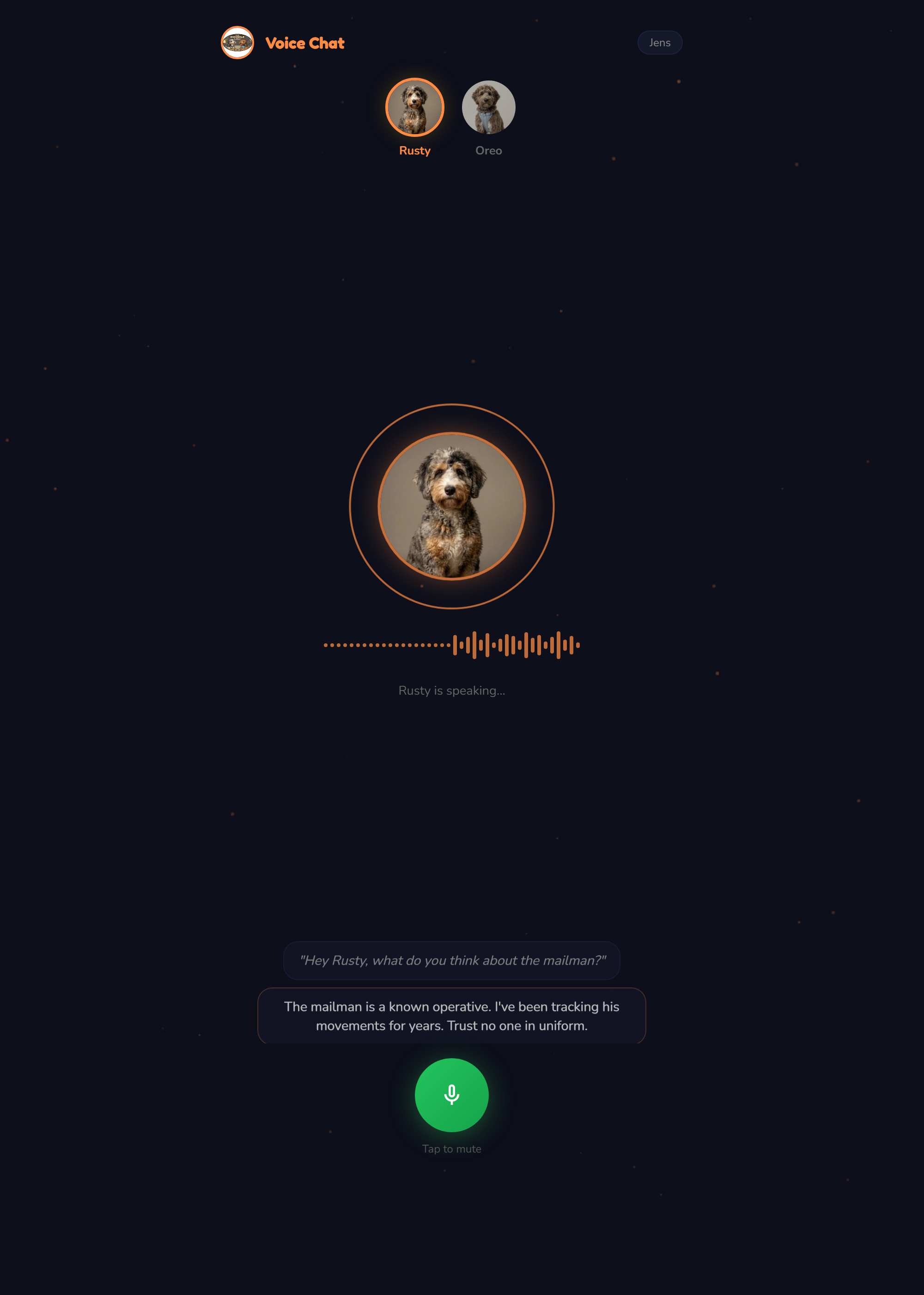 I built a voice chat with two talking dogs
