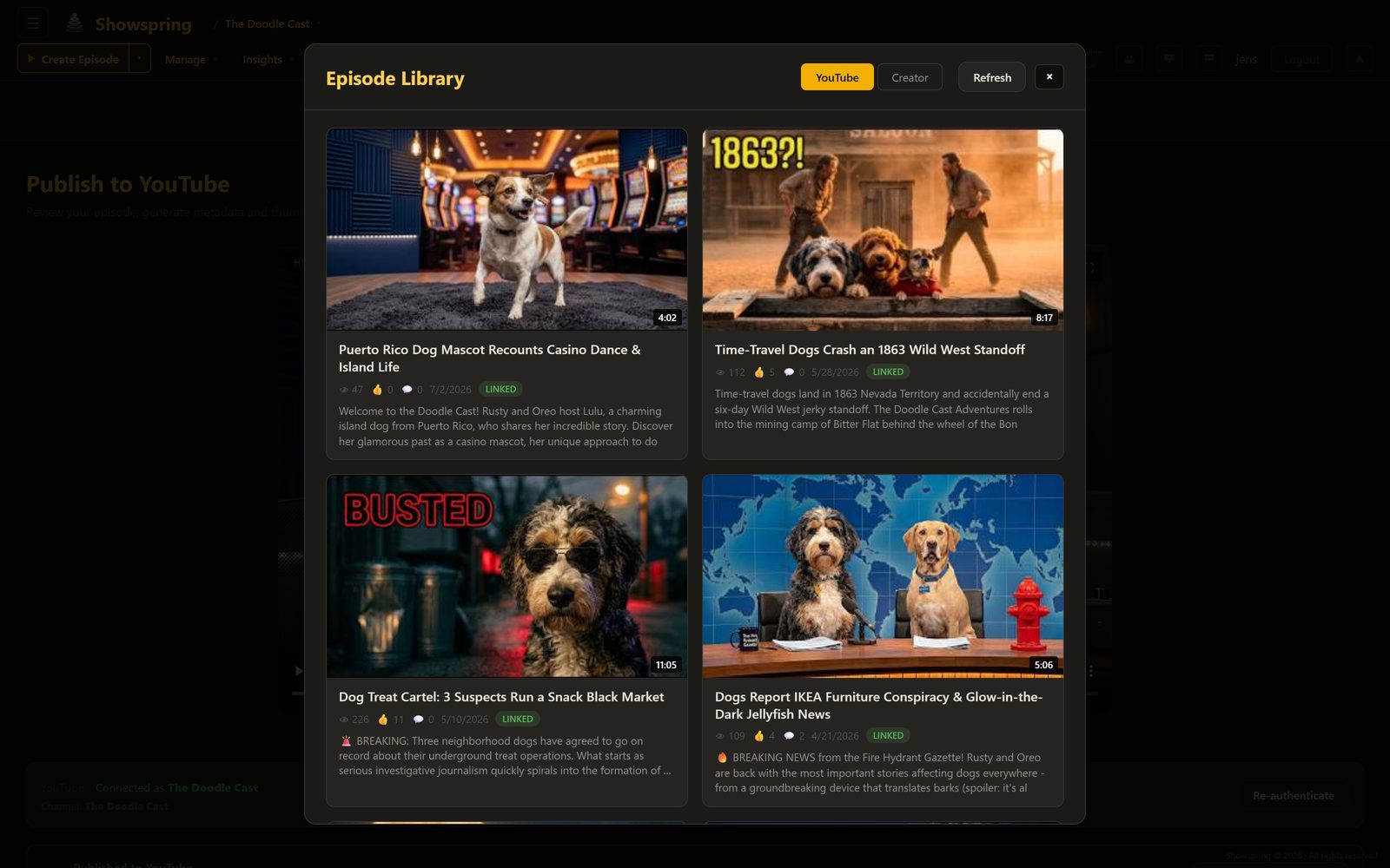 Episode library
