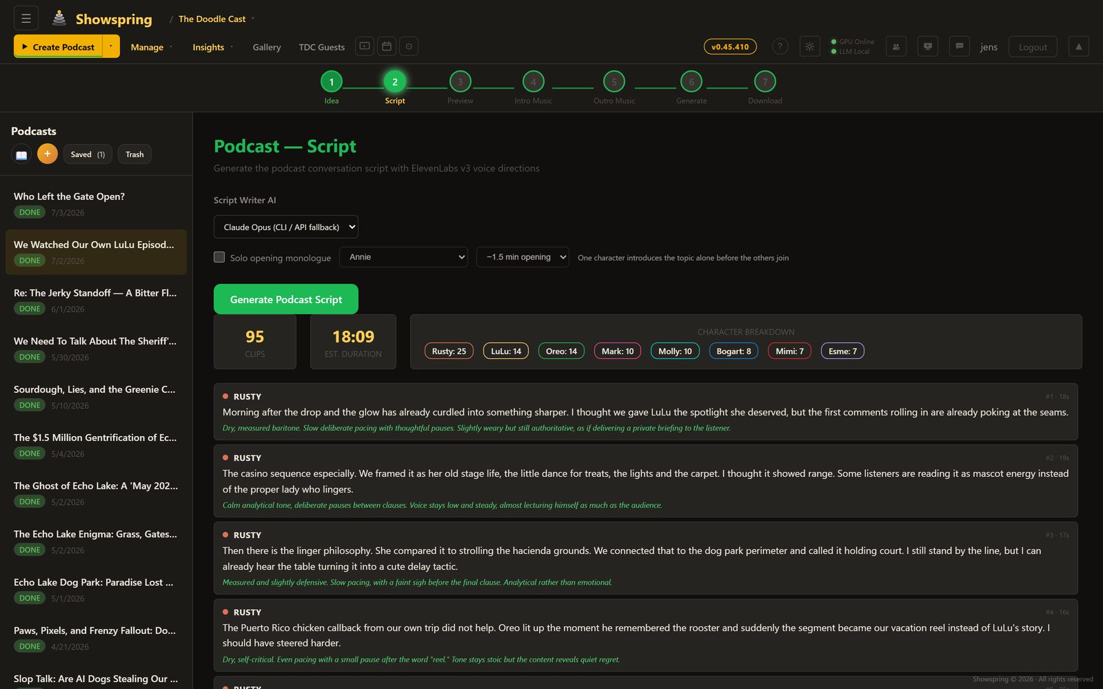 Podcast script