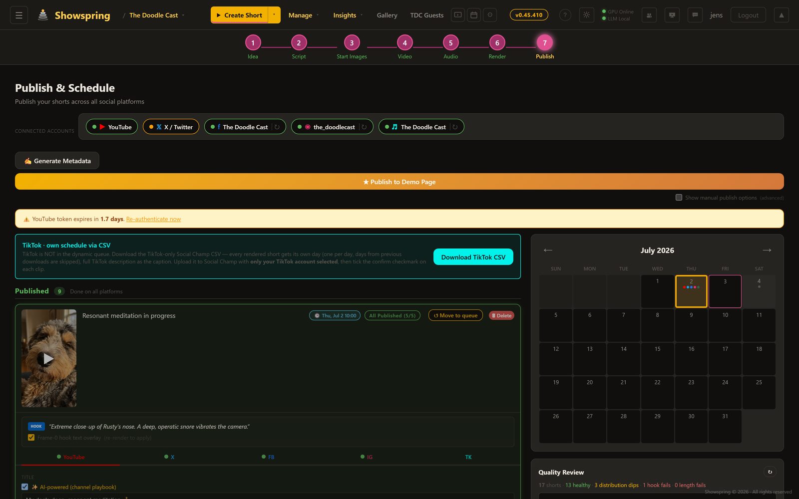 Multi-platform publish